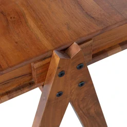 WOOOD Schreibtisch »Compartment aus Akazienholz mit drei offenen Fächern 120x50x78 cm« Tragkraft Blatt 25 kg, einfach zu montieren, sichtbare Maserung