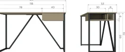 WOOOD Schreibtisch »New Julius FSC®-Kiefernholz mit Schublade, lackiert B126xT53xH75 cm« Tragkraft Blatt 20 kg, sichtbare Maserung, einfach zu montieren