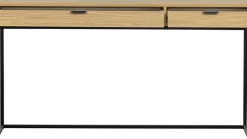 WOOOD Schreibtisch »Silas FSC®-Eschenholz massiv mit Metallgestell H 75 x B 140 x T 44 cm« Tragkraft Deckfläche 35 kg, kratz- und hitzebeständige Oberfläche