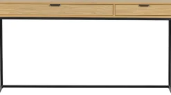 WOOOD Schreibtisch »Silas FSC®-Eschenholz massiv mit Metallgestell H 75 x B 140 x T 44 cm« Tragkraft Deckfläche 35 kg, kratz- und hitzebeständige Oberfläche