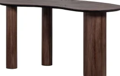 WOOOD Schreibtisch »Sun aus Teakholz mit organischer Form und Standfuß 150x62x76 cm« Einfach zu montieren, sichtbare Maserung