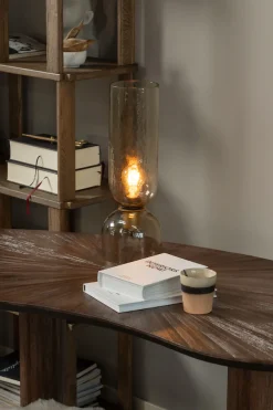 WOOOD Schreibtisch »Sun aus Teakholz mit organischer Form und Standfuß 150x62x76 cm« Einfach zu montieren, sichtbare Maserung