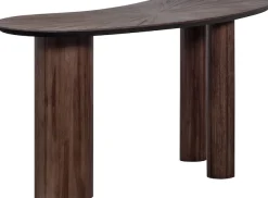 WOOOD Schreibtisch »Sun aus Teakholz mit organischer Form und Standfuß 150x62x76 cm« Einfach zu montieren, sichtbare Maserung
