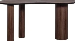 WOOOD Schreibtisch »Sun aus Teakholz mit organischer Form und Standfuß 150x62x76 cm« Einfach zu montieren, sichtbare Maserung