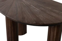 WOOOD Schreibtisch »Sun aus Teakholz mit organischer Form und Standfuß 150x62x76 cm« Einfach zu montieren, sichtbare Maserung