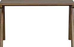 WOOOD Schreibtisch »Tug aus Mangoholz mit abgerundeter Formgebung 130x60x78 cm« Tragkraft 35 kg, Holz mit sichtbarer Maserung, einfach zu montieren