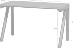 WOOOD Schreibtisch »Tug aus Mangoholz mit abgerundeter Formgebung 130x60x78 cm« Tragkraft 35 kg, Holz mit sichtbarer Maserung, einfach zu montieren