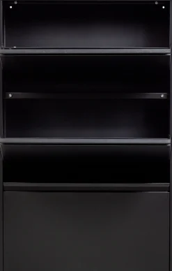 WOOOD Schuhschrank »Metall pulverbeschichtet mit Griffleiste H 103 x B 66 x T 16 cm« Tragkraft 20 kg pro Fach, pfleigleicht, einfach zu montierbar