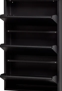 WOOOD Schuhschrank »Metall pulverbeschichtet mit Griffleiste H 103 x B 66 x T 16 cm« Tragkraft 20 kg pro Fach, pfleigleicht, einfach zu montierbar