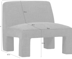 WOOOD Sessel »Lavid Synthesefaser-Webstoff vollständig bezogen H 86 x B 71 x T 71 cm« Tragkraft 120 kg, Maximale Verschleißfestigkeit, abgerundeter Form