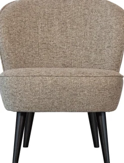 WOOOD Sessel »Sara Bezug mit Birkenholzbeinen, mittlere Sitzhöhe, H71 x B59 x T70 cm« Melange bezug ,Tragkraft 90 kg, Hohe Verschleißfestigkeit