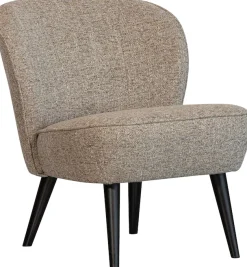 WOOOD Sessel »Sara Bezug mit Birkenholzbeinen, mittlere Sitzhöhe, H71 x B59 x T70 cm« Melange bezug ,Tragkraft 90 kg, Hohe Verschleißfestigkeit