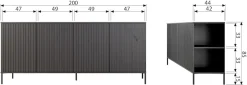 WOOOD Sideboard »Gravu« New Gravure Sideboard von WOOOD, elegantes Design und viel Stauraum