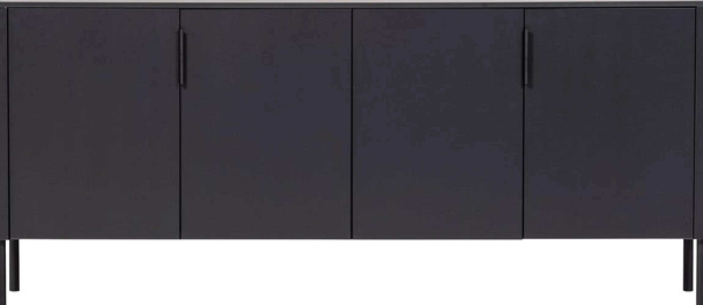 WOOOD Sideboard »Gunnar mit FSC®-Mix Massivkiefer subtile Griffmulden 201 x 44 x 85 cm« Tragkraft 20 kg pro Einlegeboden, wasserbasierter Schutzlack,