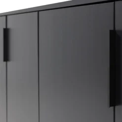 WOOOD Sideboard »Gunnar mit FSC®-Mix Massivkiefer subtile Griffmulden 201 x 44 x 85 cm« Tragkraft 20 kg pro Einlegeboden, wasserbasierter Schutzlack,
