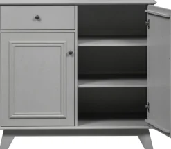 WOOOD Sideboard »Lily FSC®-Kiefernholz mit Metallknöpfe, H 93 x B 98 x T 55 cm« Schutzlackierte Oberfläche, kombinierbar mit Lily-Serie, pfleigleicht