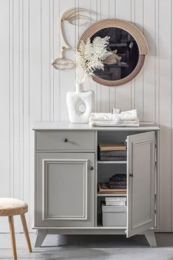 WOOOD Sideboard »Lily FSC®-Kiefernholz mit Metallknöpfe, H 93 x B 98 x T 55 cm« Schutzlackierte Oberfläche, kombinierbar mit Lily-Serie, pfleigleicht