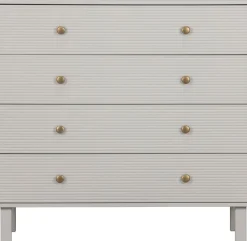 WOOOD Sideboard »Madu Kiefernholz mit Metallknöpfen H 91 x B 94 x T 52 cm« Tragkraft 10 kg pro Schublade, Schutzlackierte Kiefernholzoberfläche