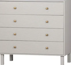 WOOOD Sideboard »Madu Kiefernholz mit Metallknöpfen H 91 x B 94 x T 52 cm« Tragkraft 10 kg pro Schublade, Schutzlackierte Kiefernholzoberfläche