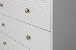 WOOOD Sideboard »Madu Kiefernholz mit Metallknöpfen H 91 x B 94 x T 52 cm« Tragkraft 10 kg pro Schublade, Schutzlackierte Kiefernholzoberfläche