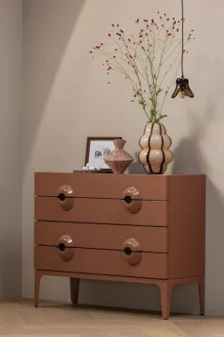 WOOOD Sideboard »Merge mit Eukalyptusholz und Dämpfung Funktion B 110 x T 44 x H 89 cm« Tragkraft 150 kg, vollständig montiert geliefert, sichtbare Maserung