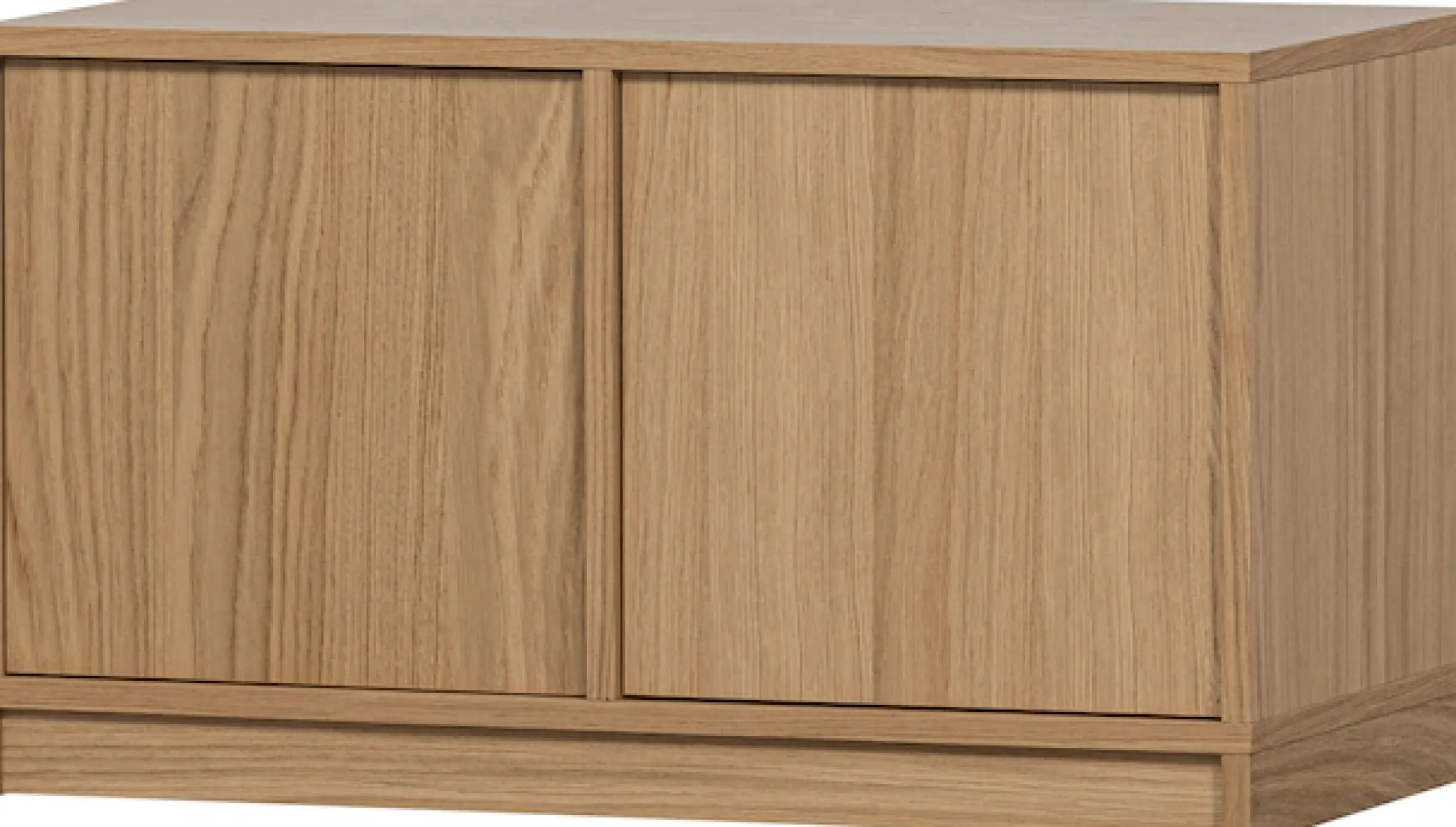 WOOOD Sideboard »Modulair mit Druckmechanismus und Eichenfurnier B 77 x T 40 x H 44 cm« Tragkraft 15 kg pro Einlegeboden, einfach zu montieren