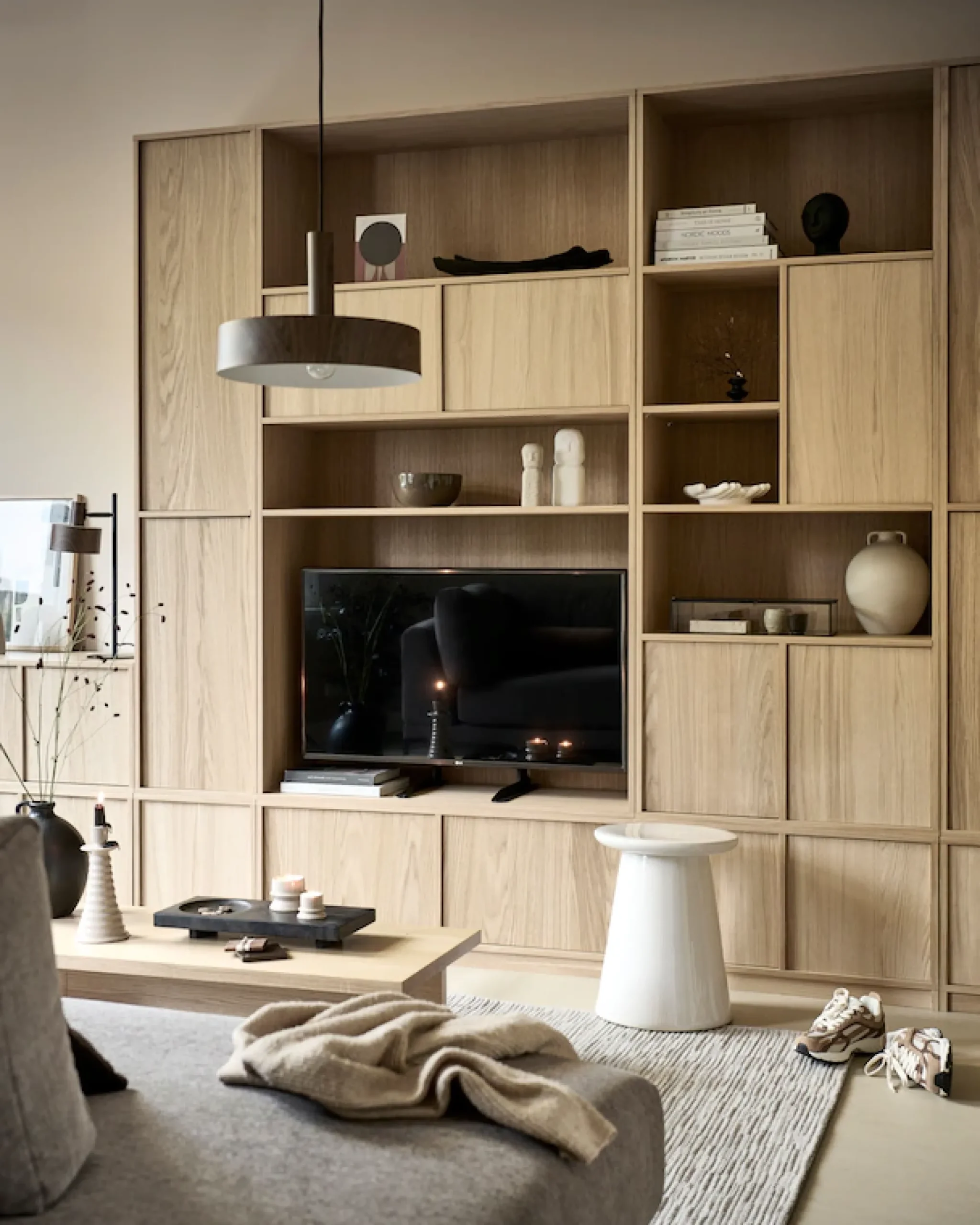 WOOOD Sideboard »Modulair mit Druckmechanismus und Eichenfurnier B 77 x T 40 x H 44 cm« Tragkraft 15 kg pro Einlegeboden, einfach zu montieren