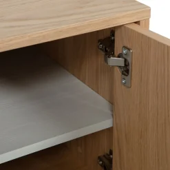 WOOOD Sideboard »Modulair mit Druckmechanismus und Eichenfurnier B 77 x T 40 x H 44 cm« Tragkraft 15 kg pro Einlegeboden, einfach zu montieren