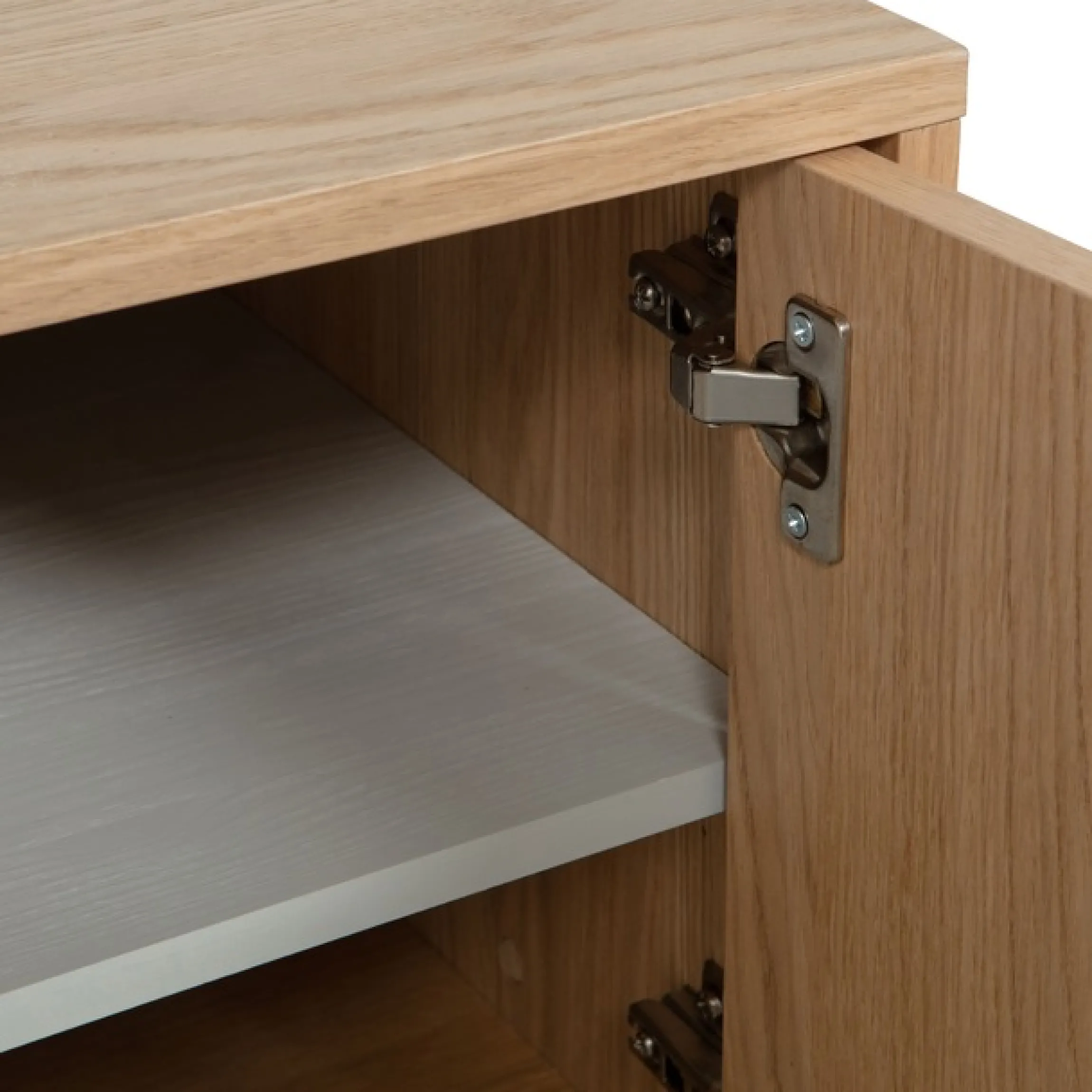WOOOD Sideboard »Modulair mit Druckmechanismus und Eichenfurnier B 77 x T 40 x H 44 cm« Tragkraft 15 kg pro Einlegeboden, einfach zu montieren