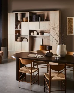 WOOOD Sideboard »Modulair mit Druckmechanismus und Eichenfurnier B 77 x T 40 x H 44 cm« Tragkraft 15 kg pro Einlegeboden, einfach zu montieren