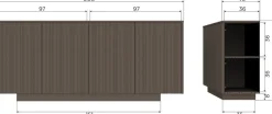 WOOOD Sideboard »Nova mit FSC®-Mix Massivkiefer und Dämpfung Funktion 200 x 40 x 85 cm« Tragkraft 15 kg pro boden, sichtbare Maserung, einfach zu montieren