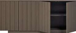 WOOOD Sideboard »Nova mit FSC®-Mix Massivkiefer und Dämpfung Funktion 200 x 40 x 85 cm« Tragkraft 15 kg pro boden, sichtbare Maserung, einfach zu montieren