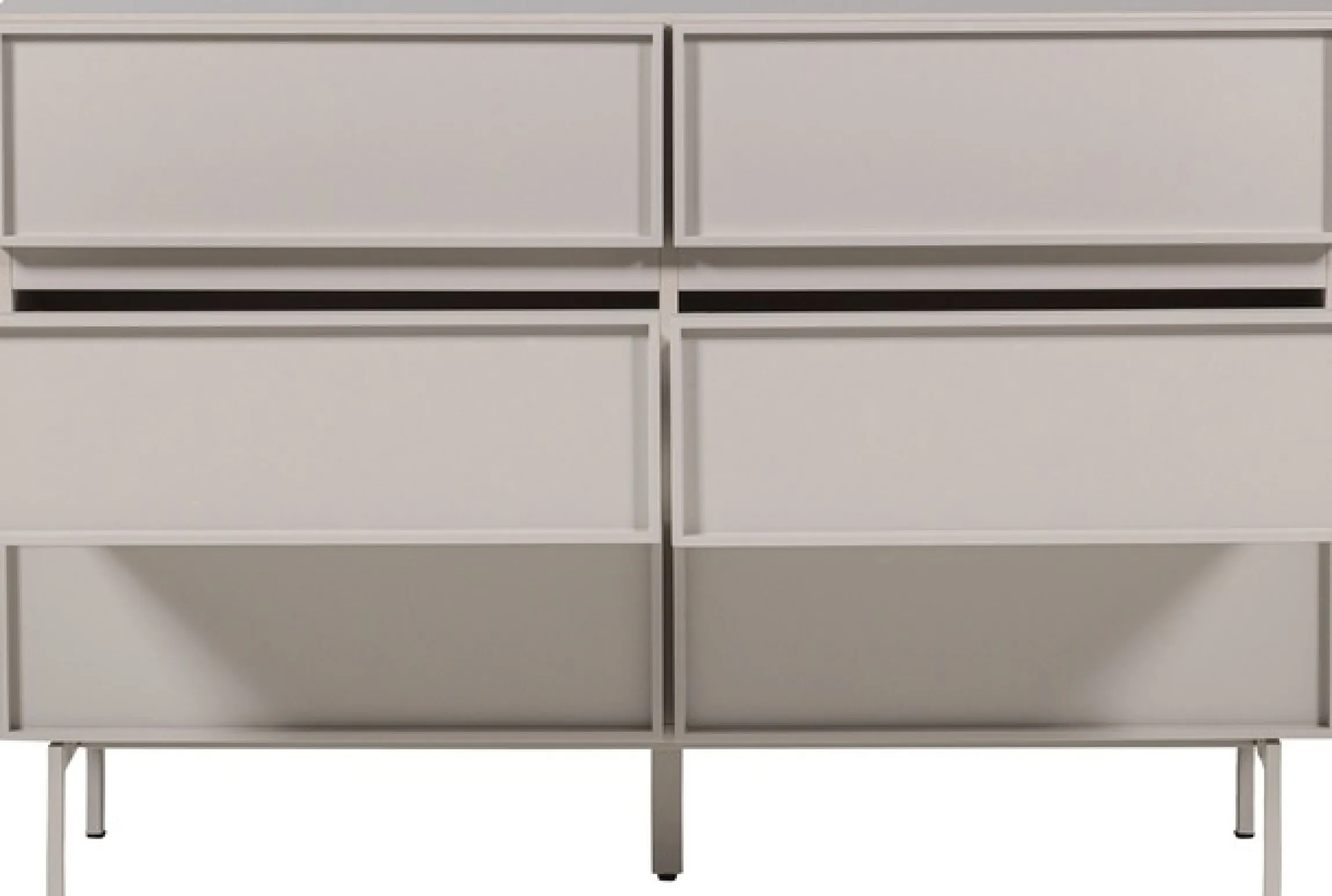 WOOOD Sideboard »Tours mit Melamin-MDF und breiter Ausführung B 120 x T 42 x H 80 cm« Tragkraft Deckplatte 50 kg, schmutzabweisende Oberfläche