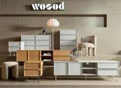 WOOOD Sideboard »Tours mit Melamin-MDF und breiter Ausführung B 120 x T 42 x H 80 cm« Tragkraft Deckplatte 50 kg, schmutzabweisende Oberfläche