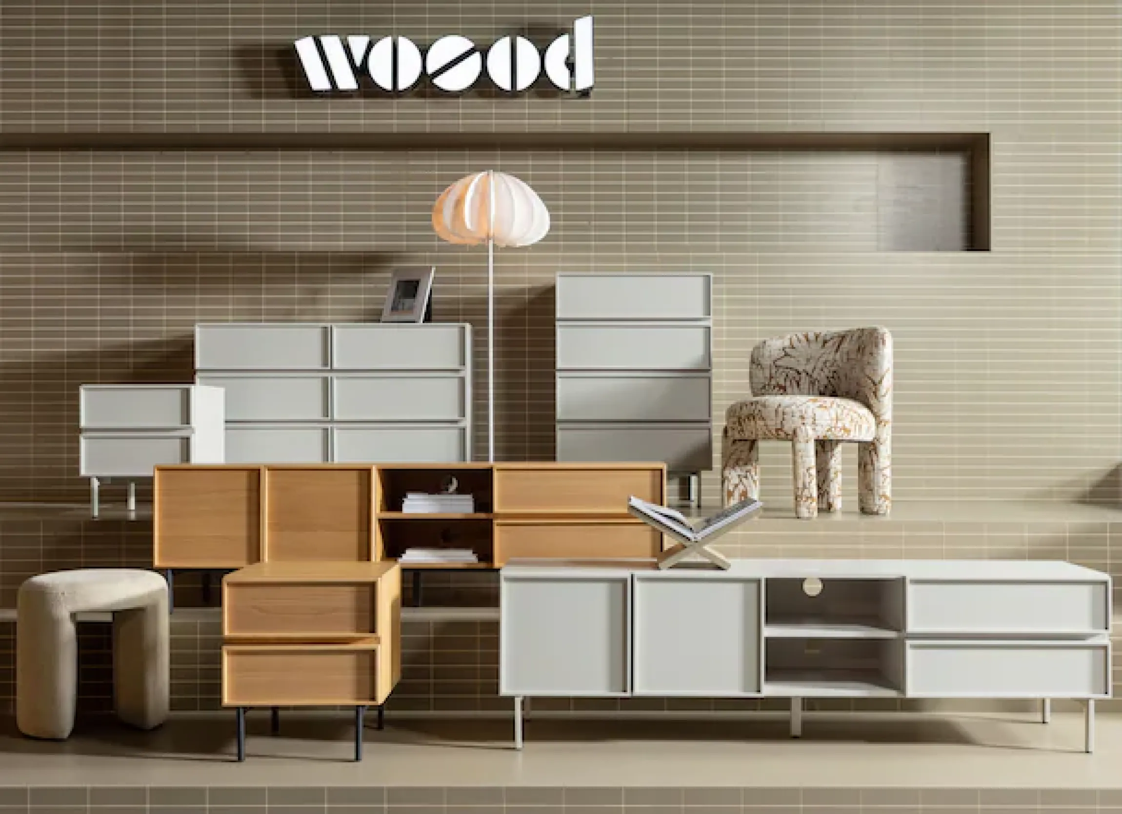 WOOOD Sideboard »Tours mit Melamin-MDF und breiter Ausführung B 120 x T 42 x H 80 cm« Tragkraft Deckplatte 50 kg, schmutzabweisende Oberfläche