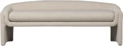 WOOOD Sitzbank »Zone grob gewebter Bezug mit subtiler Rückenlehne 160x52x60 cm« Tragkraft 100 kg, Standfüße 27 cm hoch, Maximale Verschleißfestigkeit