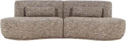 WOOOD 4-Sitzer »Batavier 4-Sitzer Melange-Webstoff halbrunde Form B254 x T122x H74 cm« Tragkraft 320 kg, Ausgezeichnete Verschleißfestigkeit, mit Zierkissen