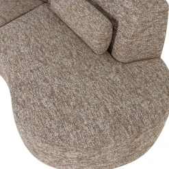 WOOOD 4-Sitzer »Batavier 4-Sitzer Melange-Webstoff halbrunde Form B254 x T122x H74 cm« Tragkraft 320 kg, Ausgezeichnete Verschleißfestigkeit, mit Zierkissen