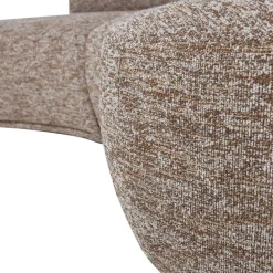 WOOOD 4-Sitzer »Batavier 4-Sitzer Melange-Webstoff halbrunde Form B254 x T122x H74 cm« Tragkraft 320 kg, Ausgezeichnete Verschleißfestigkeit, mit Zierkissen