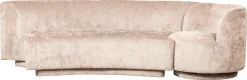WOOOD 2-Sitzer »Popular Chenille-Bezug organische Form H 72 x B 215 x T 97 cm« Tragkraft 200 kg, Maximale Verschleißfestigkeit, pfleigleicht