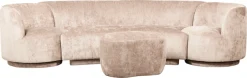 WOOOD 2-Sitzer »Popular Chenille-Bezug organische Form H 72 x B 215 x T 97 cm« Tragkraft 200 kg, Maximale Verschleißfestigkeit, pfleigleicht