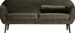 WOOOD 2,5-Sitzer »Rocco Velvet-Bezug mit Buchenholzbeinen, H 75 x B 187 x D 82 cm« Maximale Verschleißfestigkeit, mittlere Sitzhöhe, Pfleiglicht