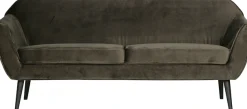 WOOOD 2,5-Sitzer »Rocco Velvet-Bezug mit Buchenholzbeinen, H 75 x B 187 x D 82 cm« Maximale Verschleißfestigkeit, mittlere Sitzhöhe, Pfleiglicht