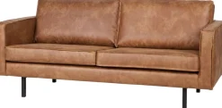 WOOOD 2,5-Sitzer »Rodeo Bezug mit Zickzack-Federung, Metallbeine, H 85 x B 190 x T 86 cm« Recycling-Lederfaser-Verbundstoff, pfleigleicht, Tragkraft 200 kg