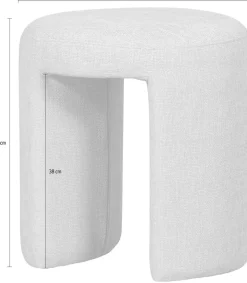 WOOOD Sitzhocker »Charlie kompakte Form, vollständig gepolstertes B 45 x T 45 x H 47 cm« Sehr hohe Verschleißfestigkeit, Tragkraft 100 kg, mittlere Sitzhöhe