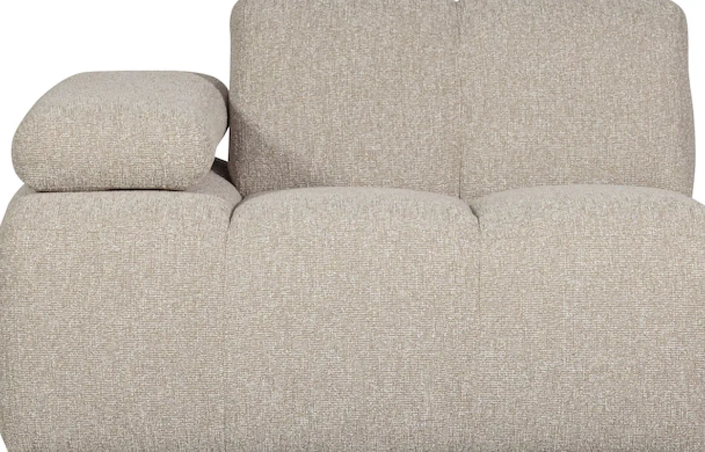 WOOOD Sofaelement »Mojo Bouclé-Bezug mit verstellbarer Armlehne B 124 x D 97 x H 74 cm« Maximale Verschleißfestigkeit, Tragkraft 120 kg, montiert geliefert