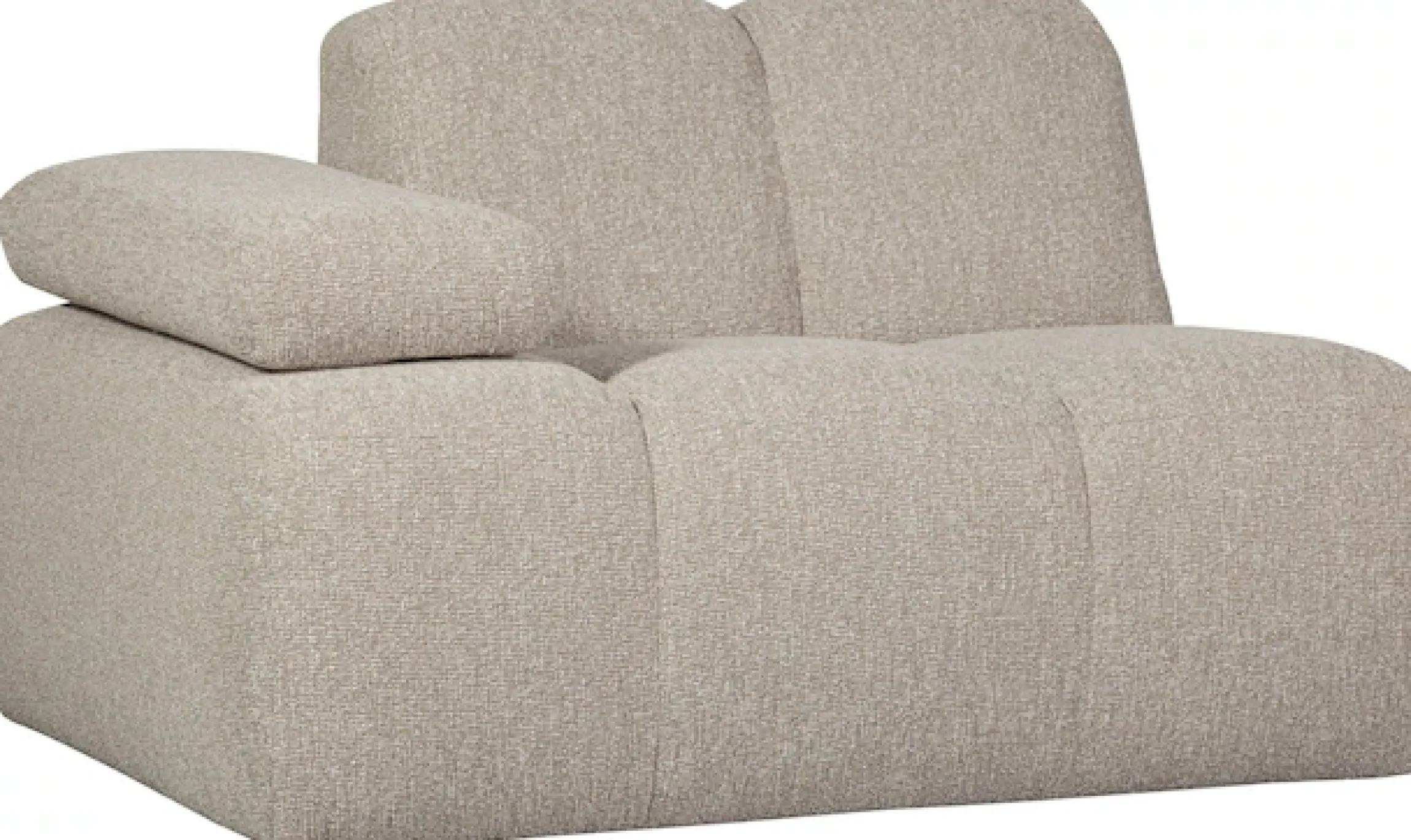 WOOOD Sofaelement »Mojo Bouclé-Bezug mit verstellbarer Armlehne B 124 x D 97 x H 74 cm« Maximale Verschleißfestigkeit, Tragkraft 120 kg, montiert geliefert