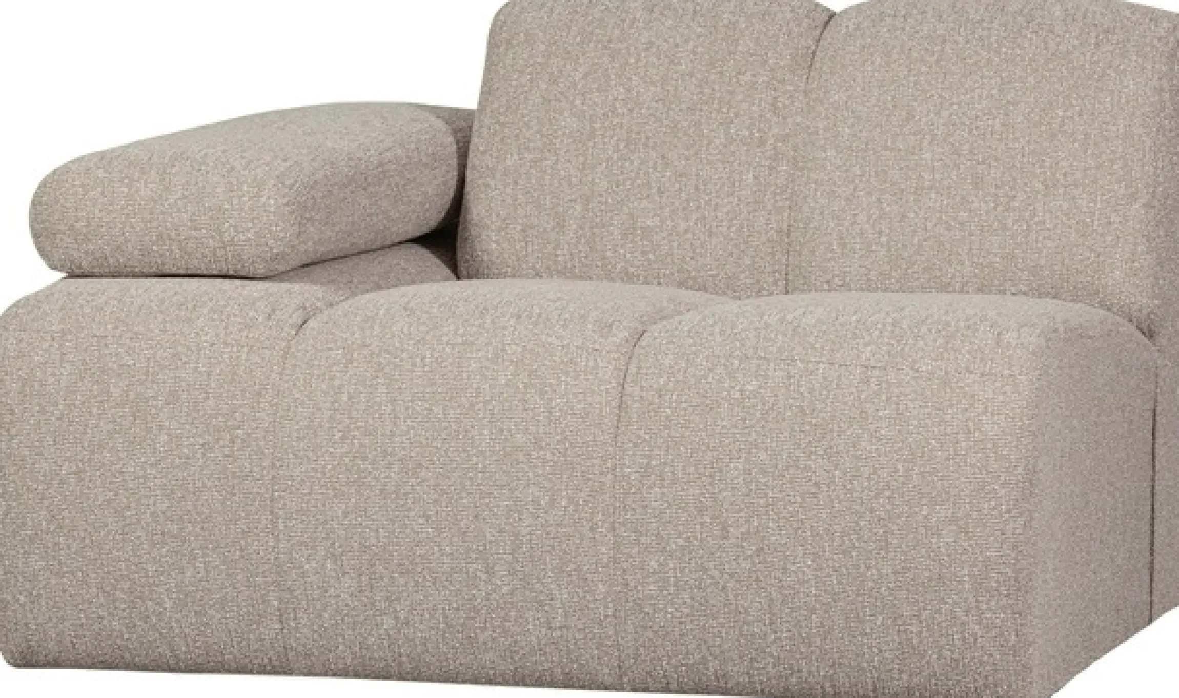 WOOOD Sofaelement »Mojo Bouclé-Bezug mit verstellbarer Armlehne B 124 x D 97 x H 74 cm« Maximale Verschleißfestigkeit, Tragkraft 120 kg, montiert geliefert