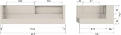 WOOOD Stauraumbett »Carter FSC®-Kiefernholz mit integriertem Stauraum H67 x B207 x T118 cm« Matratzenmaß 90x200 cm, Tragkraft 100 kg, Schutzlackierte Oberfläche
