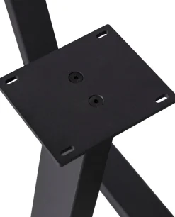 WOOOD Tischbein »Tablo Drenthe Metall mit Pulverbeschichtung B 147 x T 71 x H 73 cm« Tragkraft 150 kg, royales Kreuzgestell, einfach zu montieren